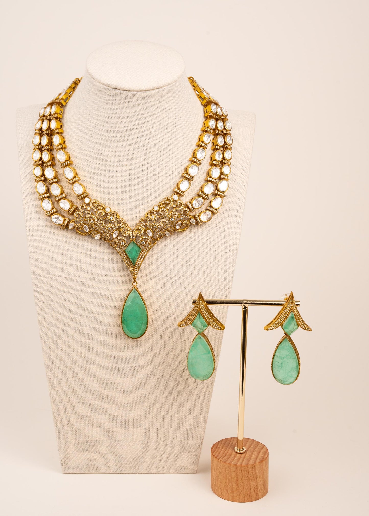 Premium Layered Kundan Necklace Set/ Kundan Bridal Necklace/ Designer Jewelry/ Bollywood Jewellery/ Indian Jewelry/ Traditional Kundan (etsy image id: 7888895600)
