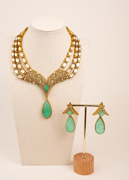 Premium Layered Kundan Necklace Set/ Kundan Bridal Necklace/ Designer Jewelry/ Bollywood Jewellery/ Indian Jewelry/ Traditional Kundan (etsy image id: 7888895600)