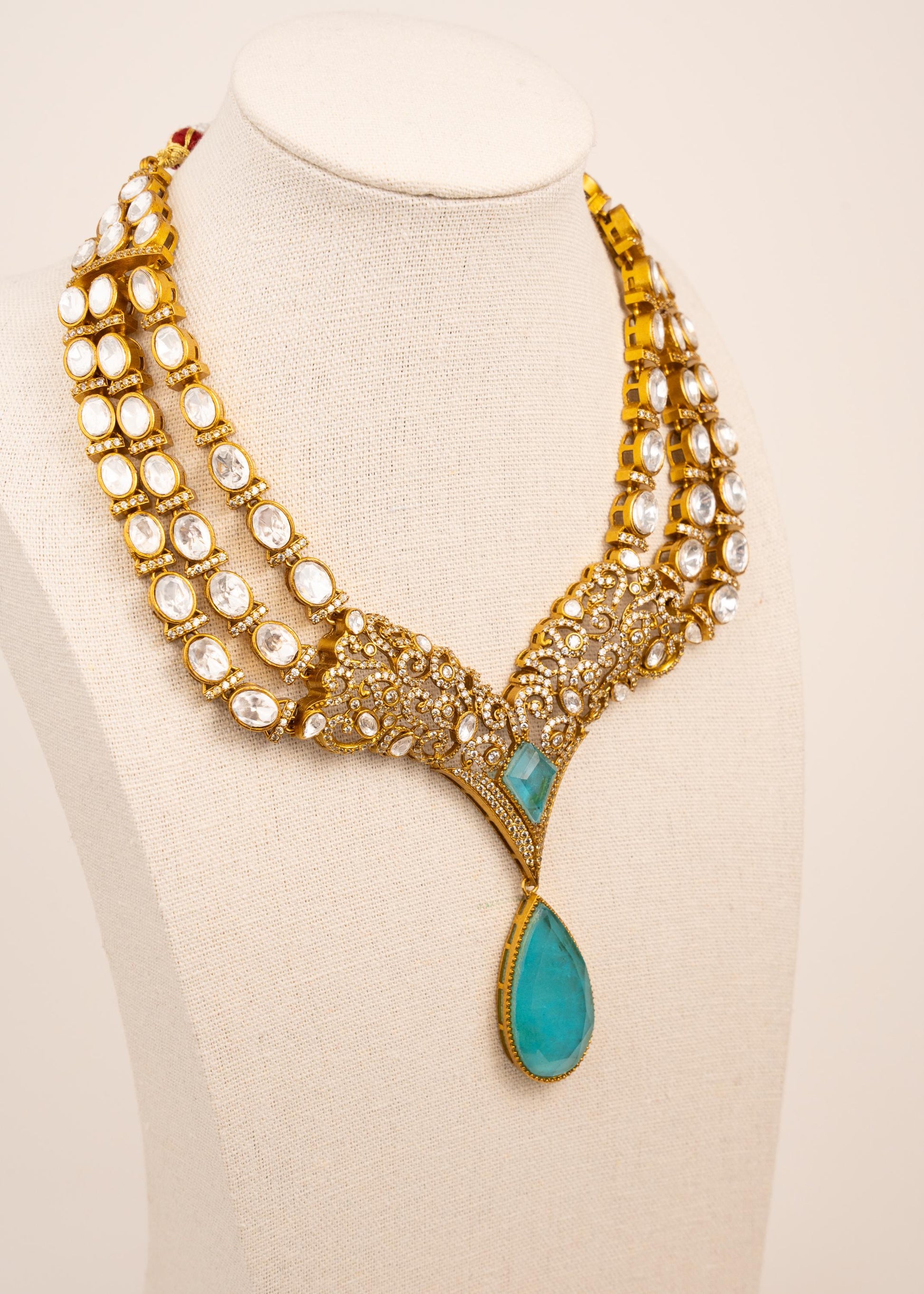 Premium Layered Kundan Necklace Set/ Kundan Bridal Necklace/ Designer Jewelry/ Bollywood Jewellery/ Indian Jewelry/ Traditional Kundan (etsy image id: 7888899712)