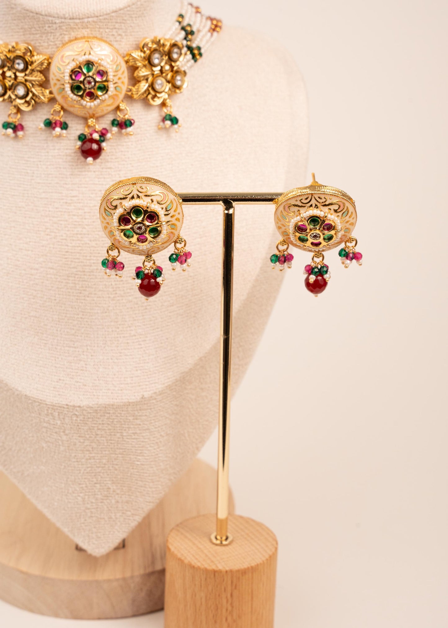 Heritage Meenakari Choker Necklace Set/ Traditional Jewelry/ Premium Quality Choker Necklace/ Statement Necklace Set (etsy image id: 7888994422)