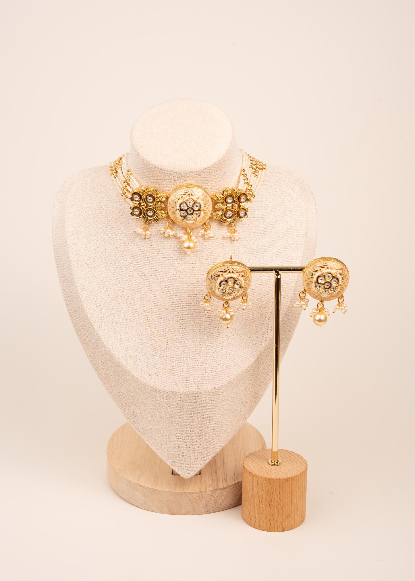 Heritage Meenakari Choker Necklace Set/ Traditional Jewelry/ Premium Quality Choker Necklace/ Statement Necklace Set (etsy image id: 7888996464)