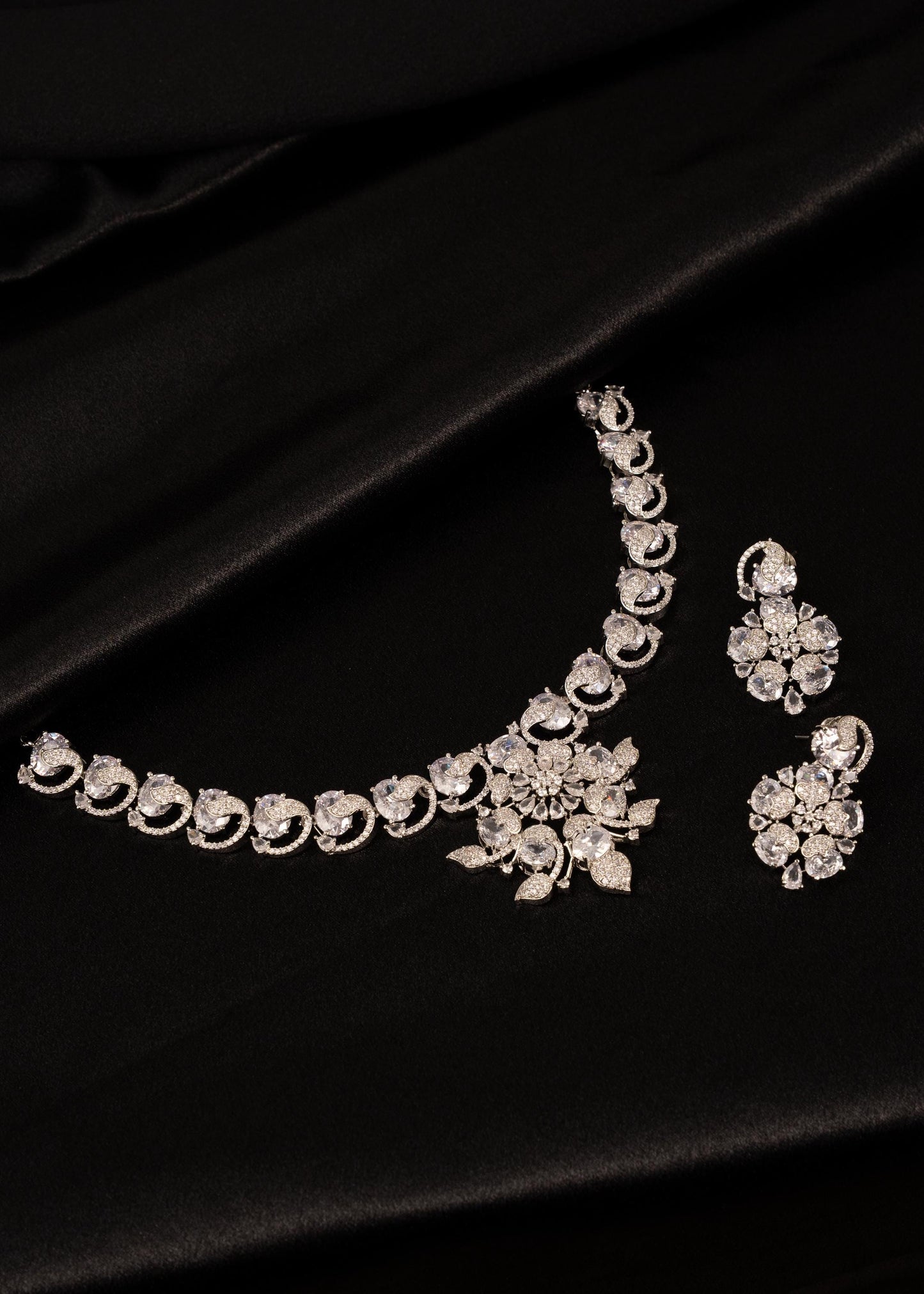 Premium American Diamond Necklace/ Bollywood Statement Jewelry/ Luxury AD Necklace/ Bridal Jewellery/ CZ Necklace/ Gift for her (etsy image id: 7889031610)