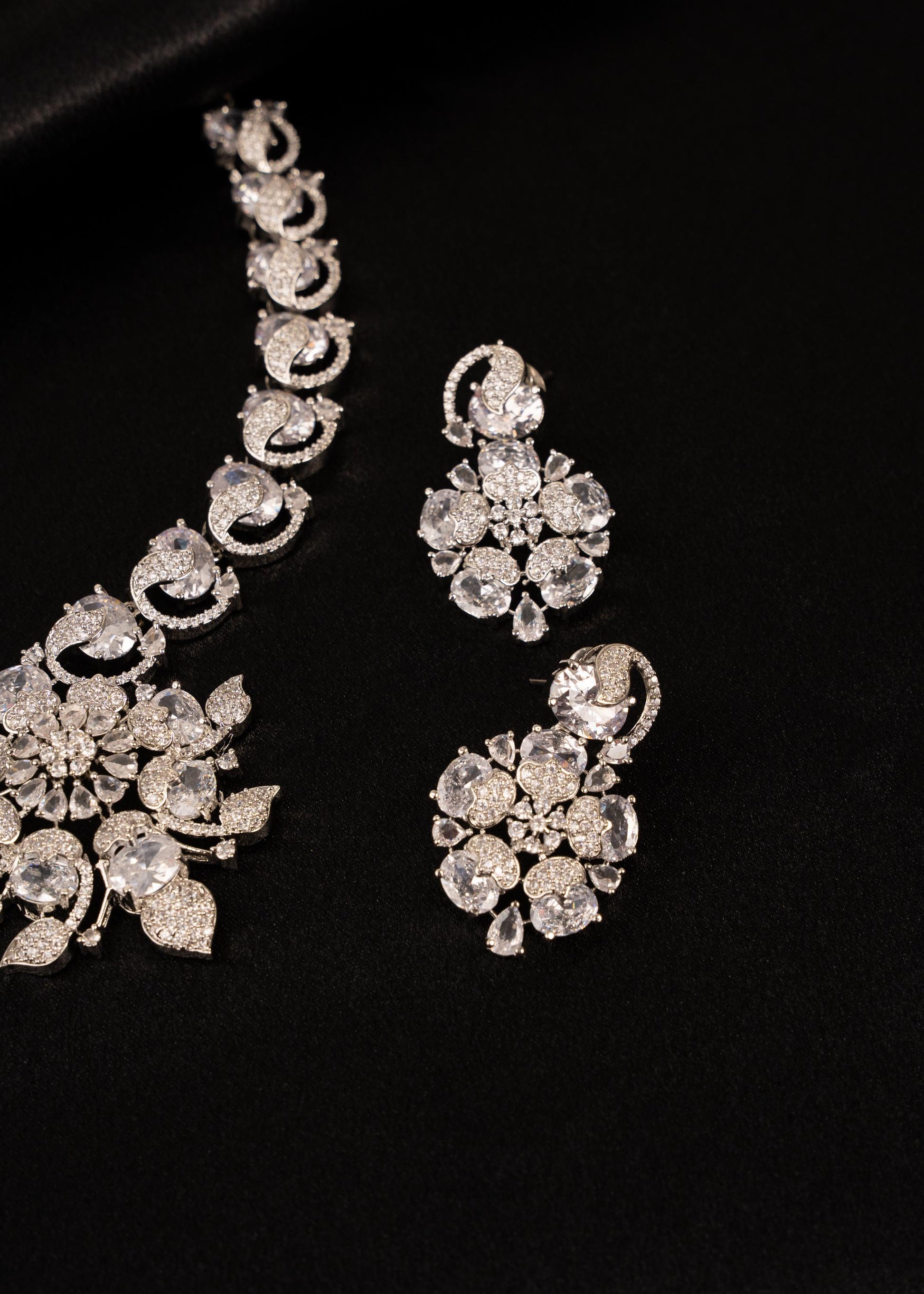 Premium American Diamond Necklace/ Bollywood Statement Jewelry/ Luxury AD Necklace/ Bridal Jewellery/ CZ Necklace/ Gift for her (etsy image id: 7889034324)