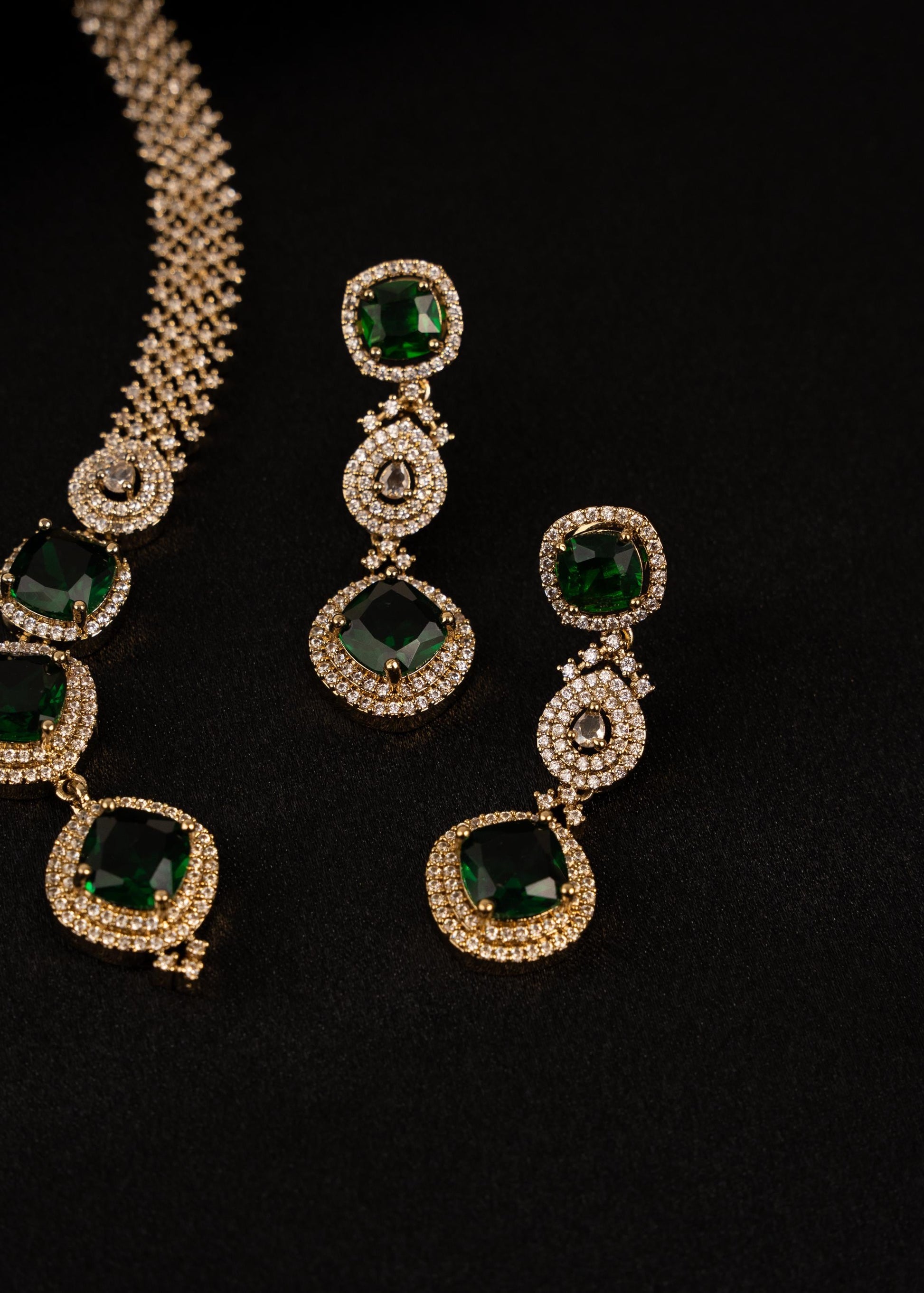 Bollywood AD Necklace Set/ Statement Necklace/ Party Wear AD Jewelry/ AD Gift Set/ Indian Jewelry/Silver/ Indian Wedding Jewellery __etsy:7889086326