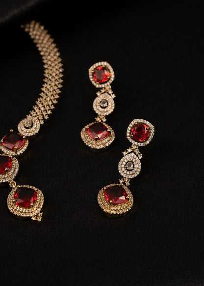 Bollywood AD Necklace Set/ Statement Necklace/ Party Wear AD Jewelry/ AD Gift Set/ Indian Jewelry/Silver/ Indian Wedding Jewellery __etsy:7889096030