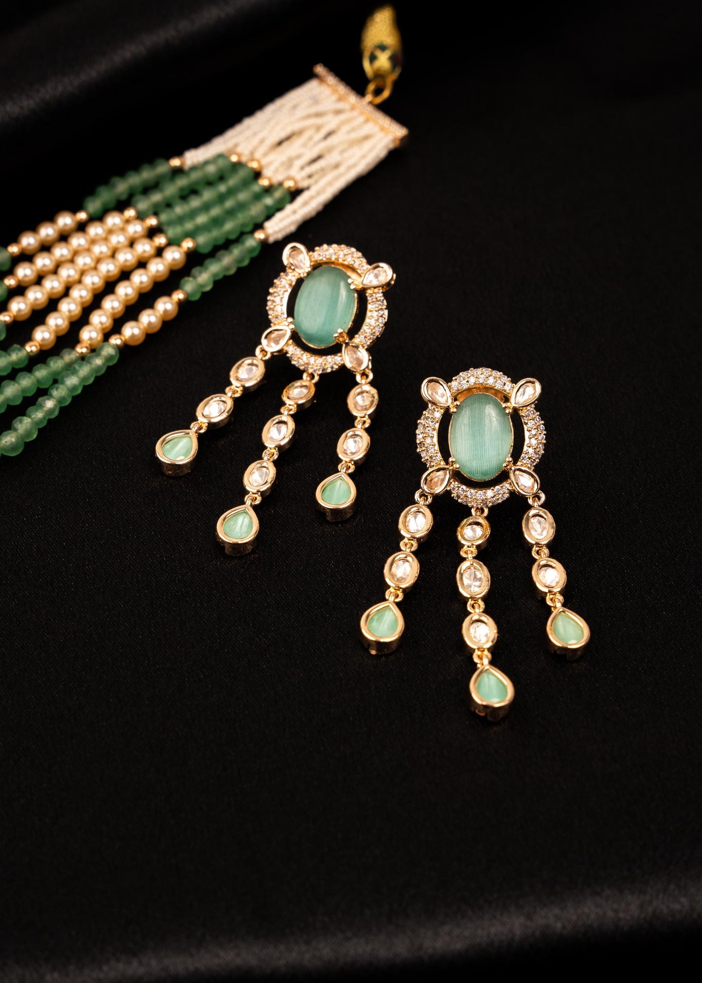 Premium Kundan Meenakari Necklace Set/ Bridal Kundan Necklace Set/ Indian Jewelry/ Saree Jewelry Set/ Designer Kundan Jewelry/ Bollywood (etsy image id: 7893048612)