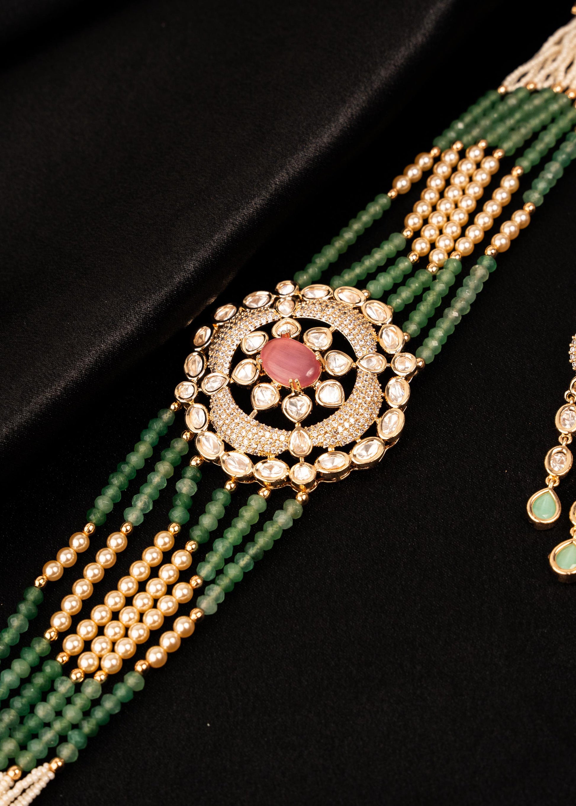 Premium Kundan Meenakari Necklace Set/ Bridal Kundan Necklace Set/ Indian Jewelry/ Saree Jewelry Set/ Designer Kundan Jewelry/ Bollywood (etsy image id: 7893048640)