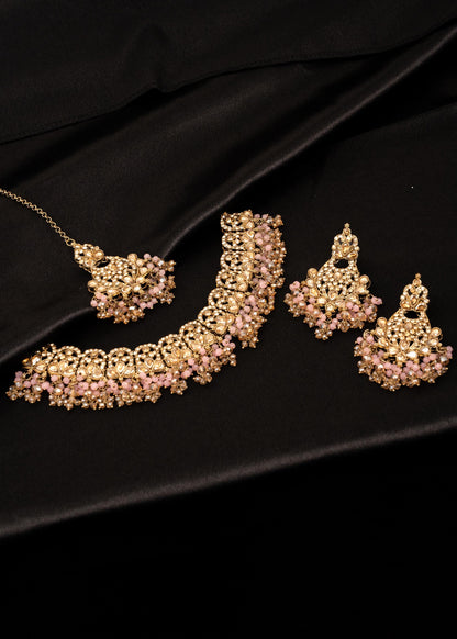 Antique Kundan Polki Necklace Set/ Indian Wedding Jewelry/ Statement Bridal Necklace/ Bollywood Jewellery/ Pakistani Jewelry/ Meenakari (etsy image id: 7893057808)