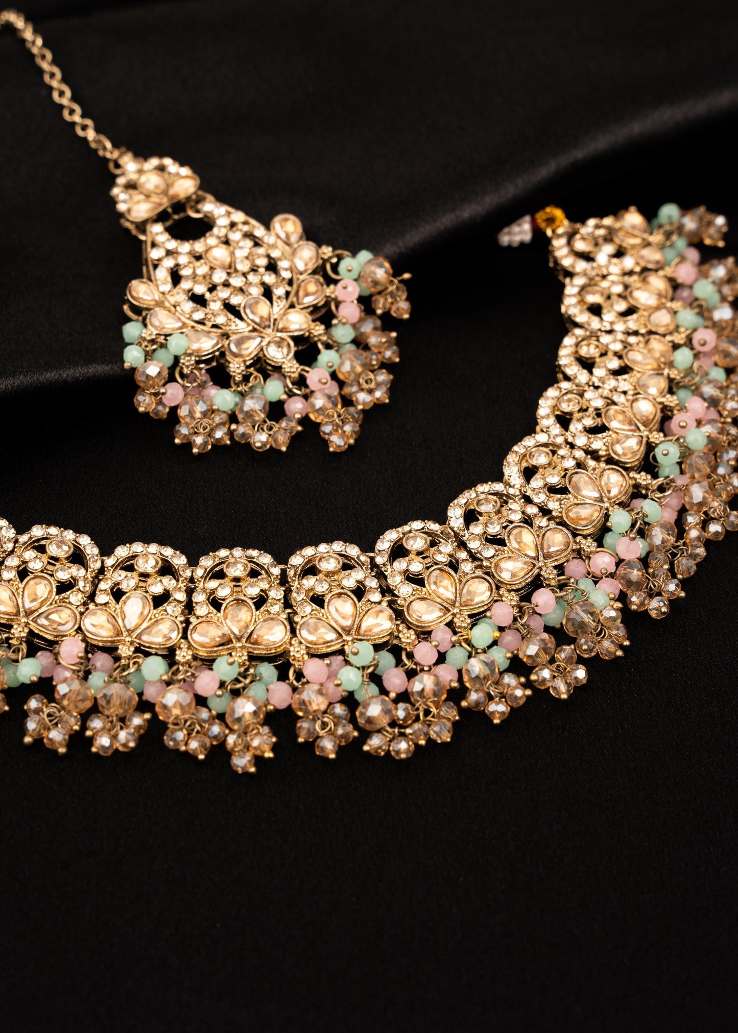 Antique Kundan Polki Necklace Set/ Indian Wedding Jewelry/ Statement Bridal Necklace/ Bollywood Jewellery/ Pakistani Jewelry/ Meenakari (etsy image id: 7893057824)