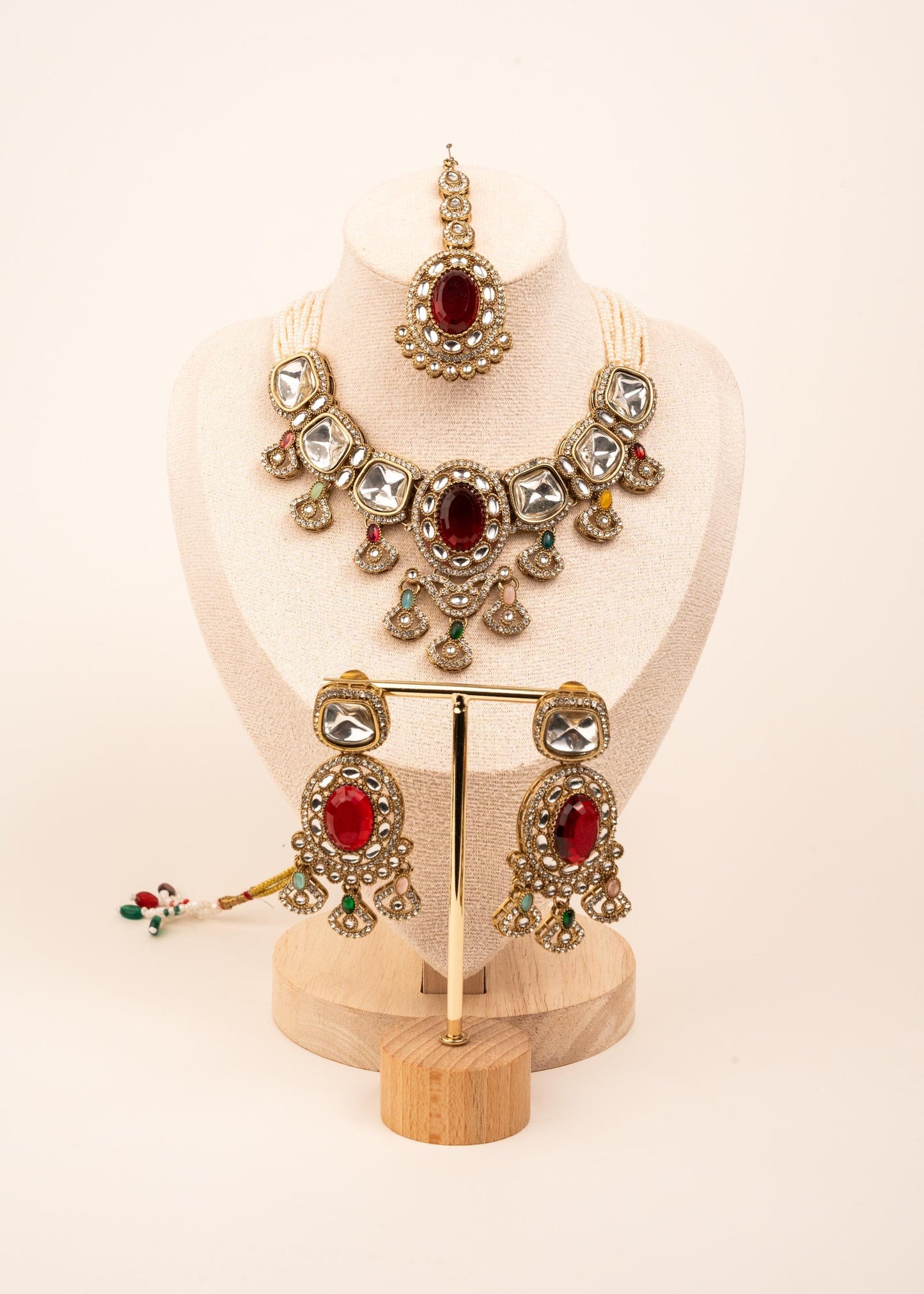 Premium Kundan Necklace Set/ Indian Bridal Jewelry/ Wedding Jewelry/ Traditional Indian Necklace Set/ Kundan statement necklace (etsy image id: 7893114830)