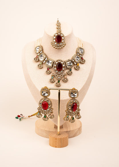 Premium Kundan Necklace Set/ Indian Bridal Jewelry/ Wedding Jewelry/ Traditional Indian Necklace Set/ Kundan statement necklace (etsy image id: 7893114830)