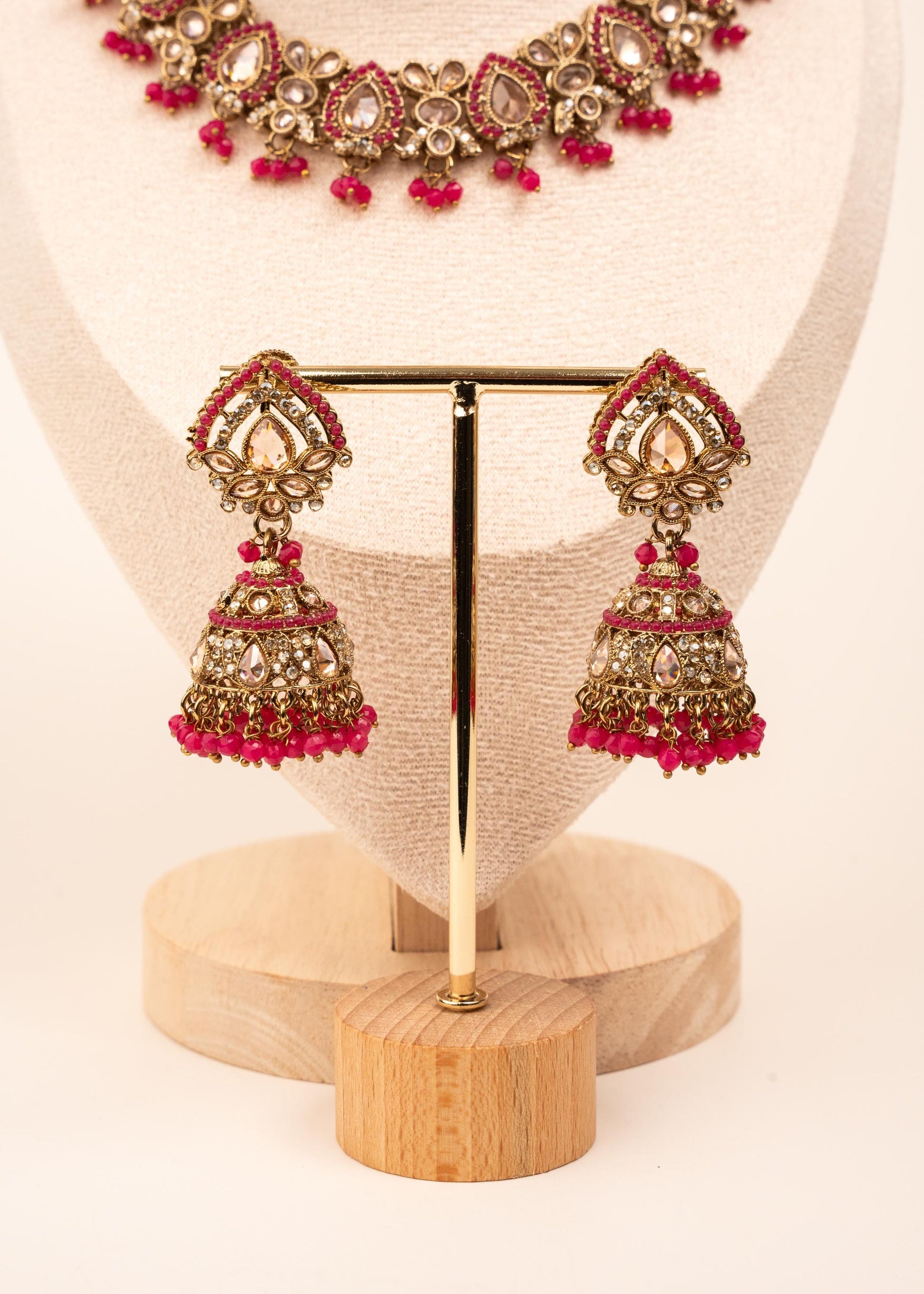 High Quallity Bridal Kundan Polki Nceklace Set/ Indian Statement Polki Set/ Pakistani Jewelry/ Bridal Choker Necklace Set/ Emerald (etsy image id: 7893117852)