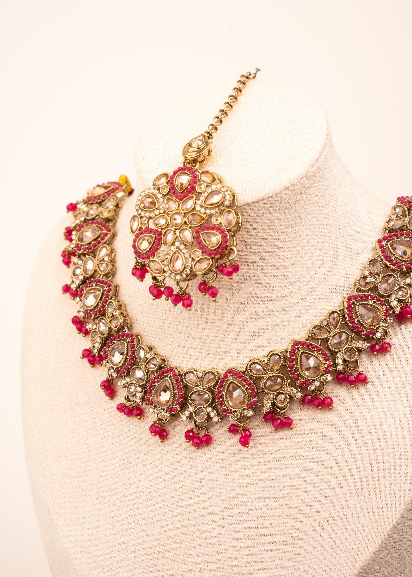 High Quallity Bridal Kundan Polki Nceklace Set/ Indian Statement Polki Set/ Pakistani Jewelry/ Bridal Choker Necklace Set/ Emerald (etsy image id: 7893117880)