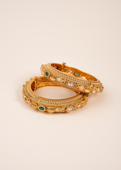 High Quality Indian Bridal Gold Bangles Set/ Traditional Bangles/ Gold Kada/ Indian Jewelry/ Gold Bracelet Set/ Gold Plated Bangles Set (etsy image id: 7896331264)