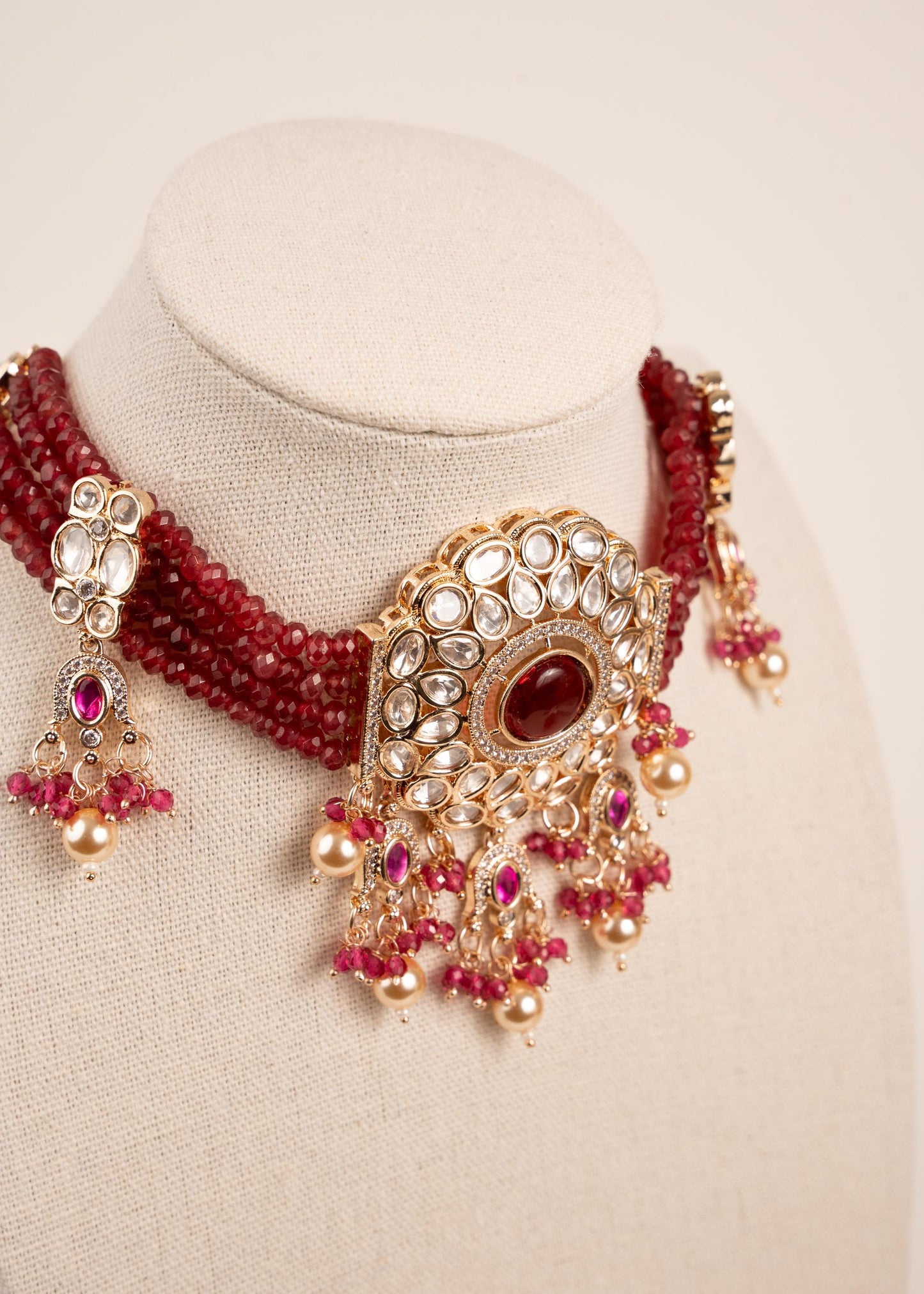 Royal Kundan Choker Necklace Set/ Indian Jewelry/ Bridal Jewelry Set/ Pakistani Jewelry/ Imitation Kundan Choker Necklace Set/ Bollywood (etsy image id: 7896574592)