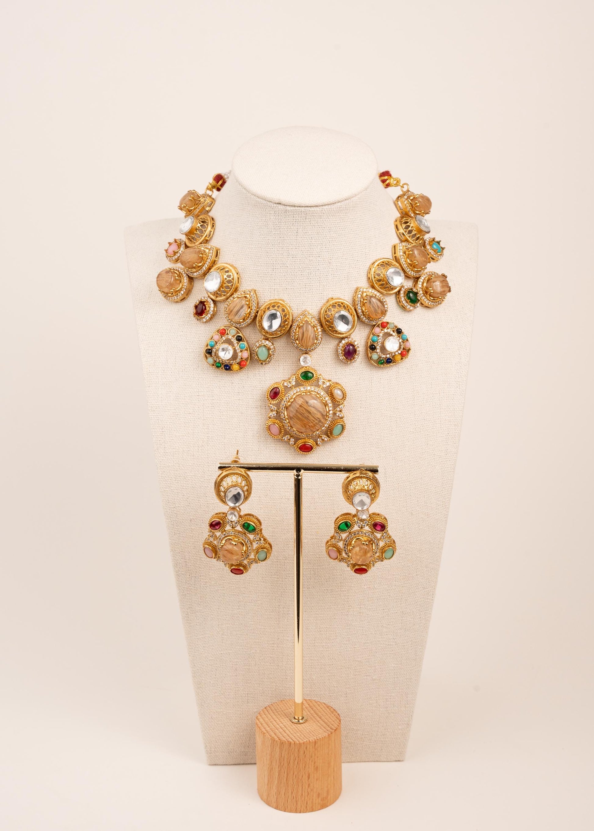 Sabyasachi Inspired Kundan Necklace Set/ Indian Jewelry/ Celebrity Inspired/ Indian Wedding Jewellery/ Statement Necklace/ Bollywood Style (etsy image id: 7896622542)