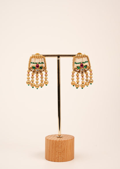 Traditional Kundan Pearl Bridal Necklace Set/ Raani Haar/ Kundan Jewelry/ Heritage Jewelry/ Indian Bridal Necklace/ Statement Jewelry (etsy image id: 7896634936)