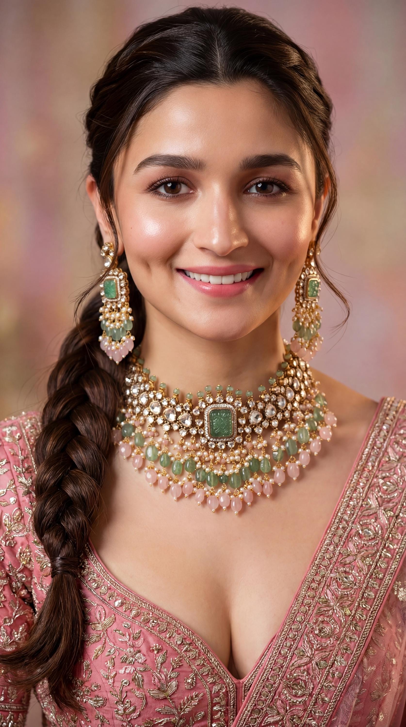 Pastel Kundan Bridal Choker Set/ Uncut Kundan Necklace/ High Quality Jewelry/ Bollywood Style Necklace/ Mint/ Sage/ Green/ Pink/ Pista __etsy:7899265759