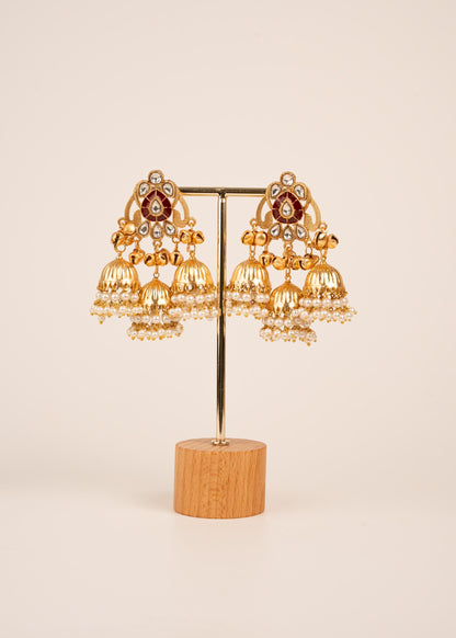 Kashmiri Ghungroo Earrings/ Kashmiri Jewelry/ Party wear Earrings/ Statemnet Earrings/ Viral Kashmiri Jewelry/ Indian Jewellery/ Jhumkas (etsy image id: 7912889737)