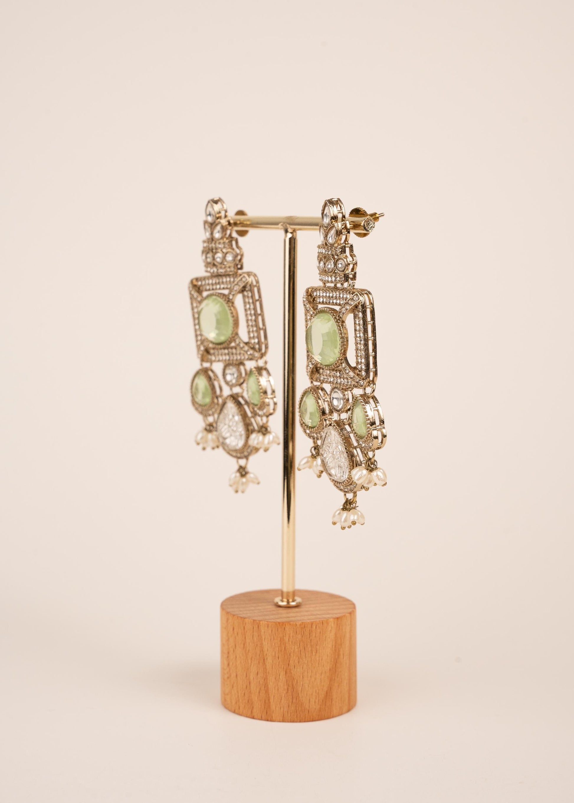 Handcrafted Antique Earrings/ Antique Jewelry/ Statemnet Earrings/ Party Wear Ethnic Jewelry/ High End Bollywood Jewellery/ Bridal Jewellery (etsy image id: 7912961563)