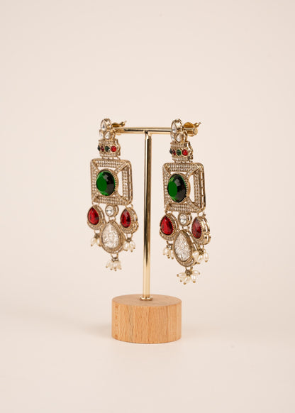 Handcrafted Antique Earrings/ Antique Jewelry/ Statemnet Earrings/ Party Wear Ethnic Jewelry/ High End Bollywood Jewellery/ Bridal Jewellery (etsy image id: 7912961597)