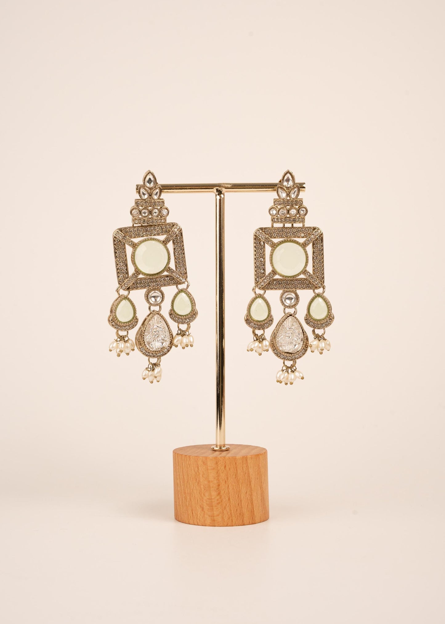 Handcrafted Antique Earrings/ Antique Jewelry/ Statemnet Earrings/ Party Wear Ethnic Jewelry/ High End Bollywood Jewellery/ Bridal Jewellery (etsy image id: 7912961609)