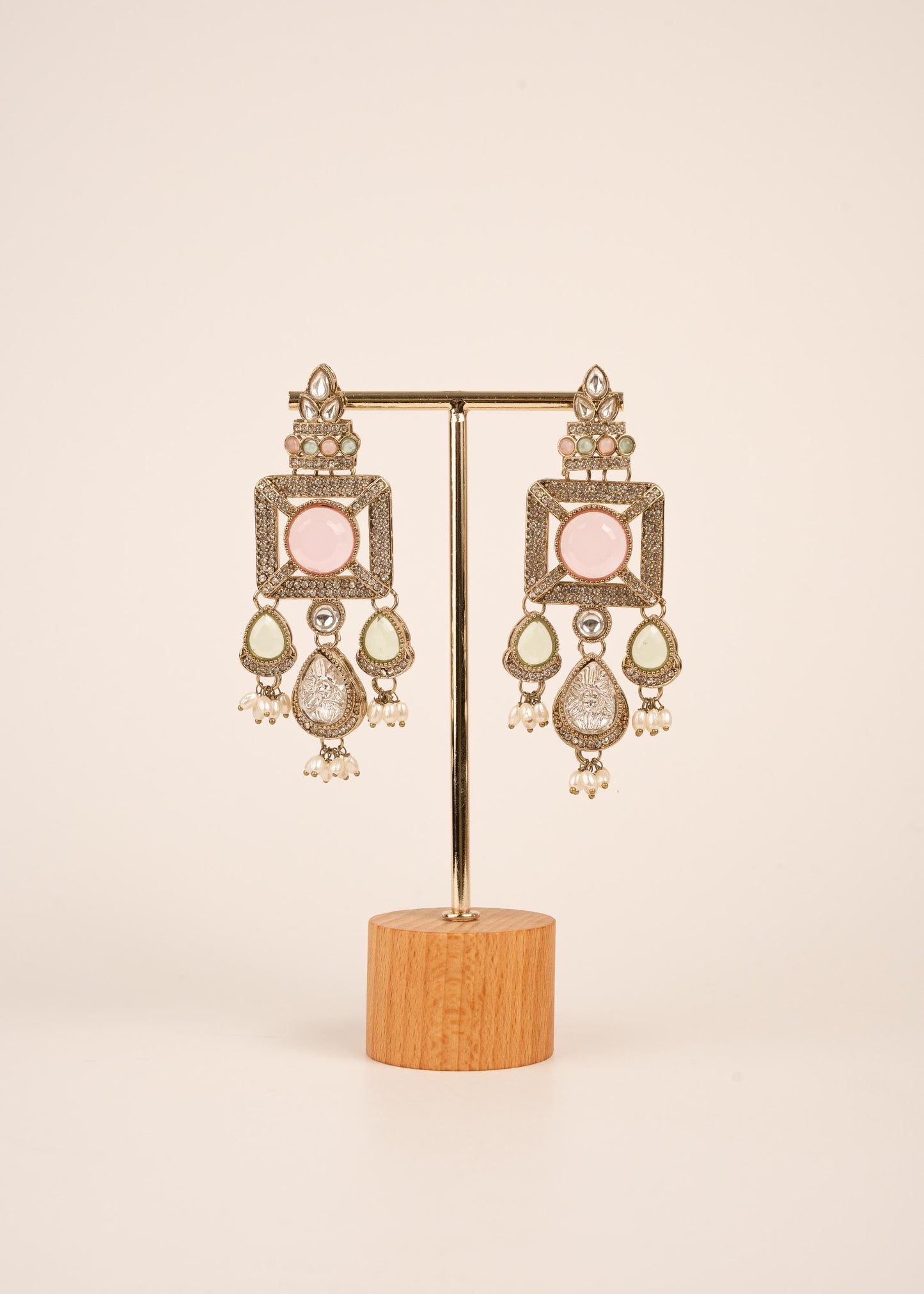 Handcrafted Antique Earrings/ Antique Jewelry/ Statemnet Earrings/ Party Wear Ethnic Jewelry/ High End Bollywood Jewellery/ Bridal Jewellery (etsy image id: 7912961757)