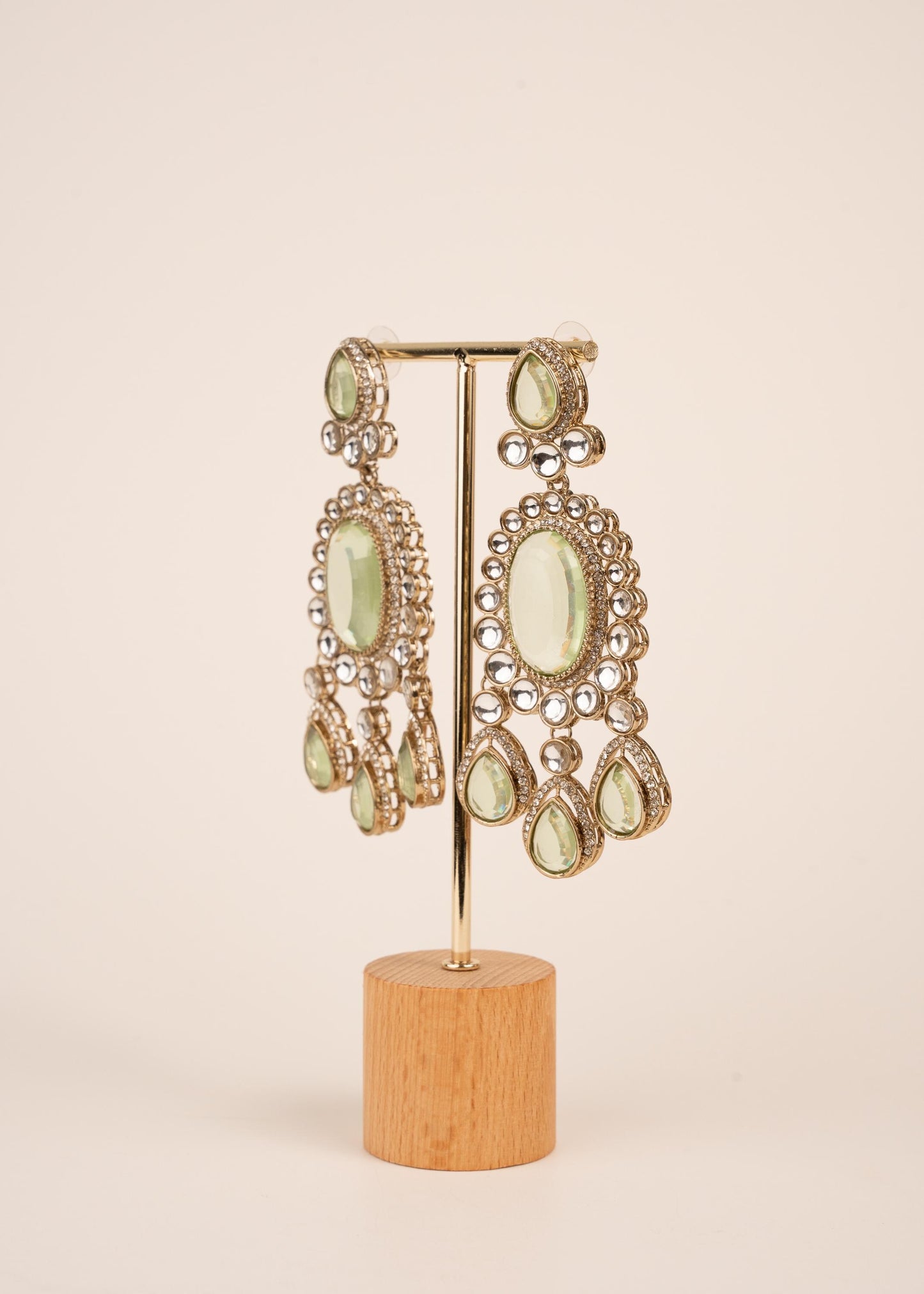 Antique Polki statement Earrings/ Indian Earrings/ Antique Traditional Jhumkas/ Bollowood Jewelry/ High Quality/ Stone Earrings/ Luxury (etsy image id: 7912990367)