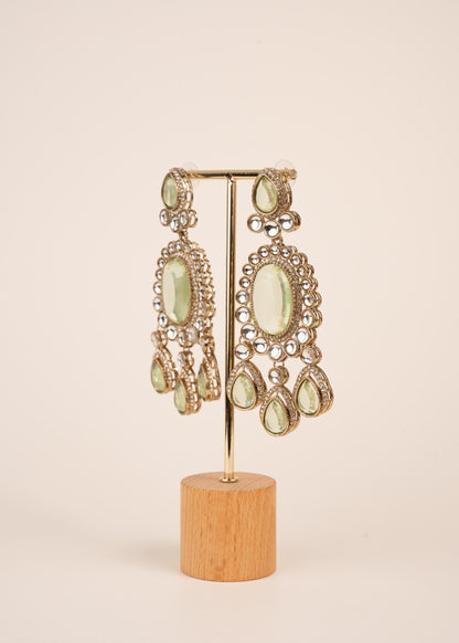 Antique Polki statement Earrings/ Indian Earrings/ Antique Traditional Jhumkas/ Bollowood Jewelry/ High Quality/ Stone Earrings/ Luxury (etsy image id: 7912990367)