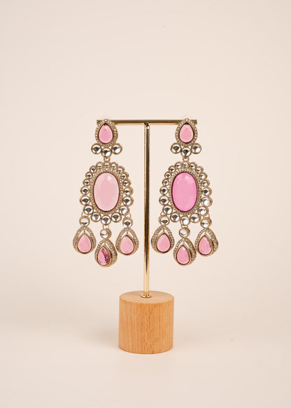 Antique Polki statement Earrings/ Indian Earrings/ Antique Traditional Jhumkas/ Bollowood Jewelry/ High Quality/ Stone Earrings/ Luxury (etsy image id: 7912990567)