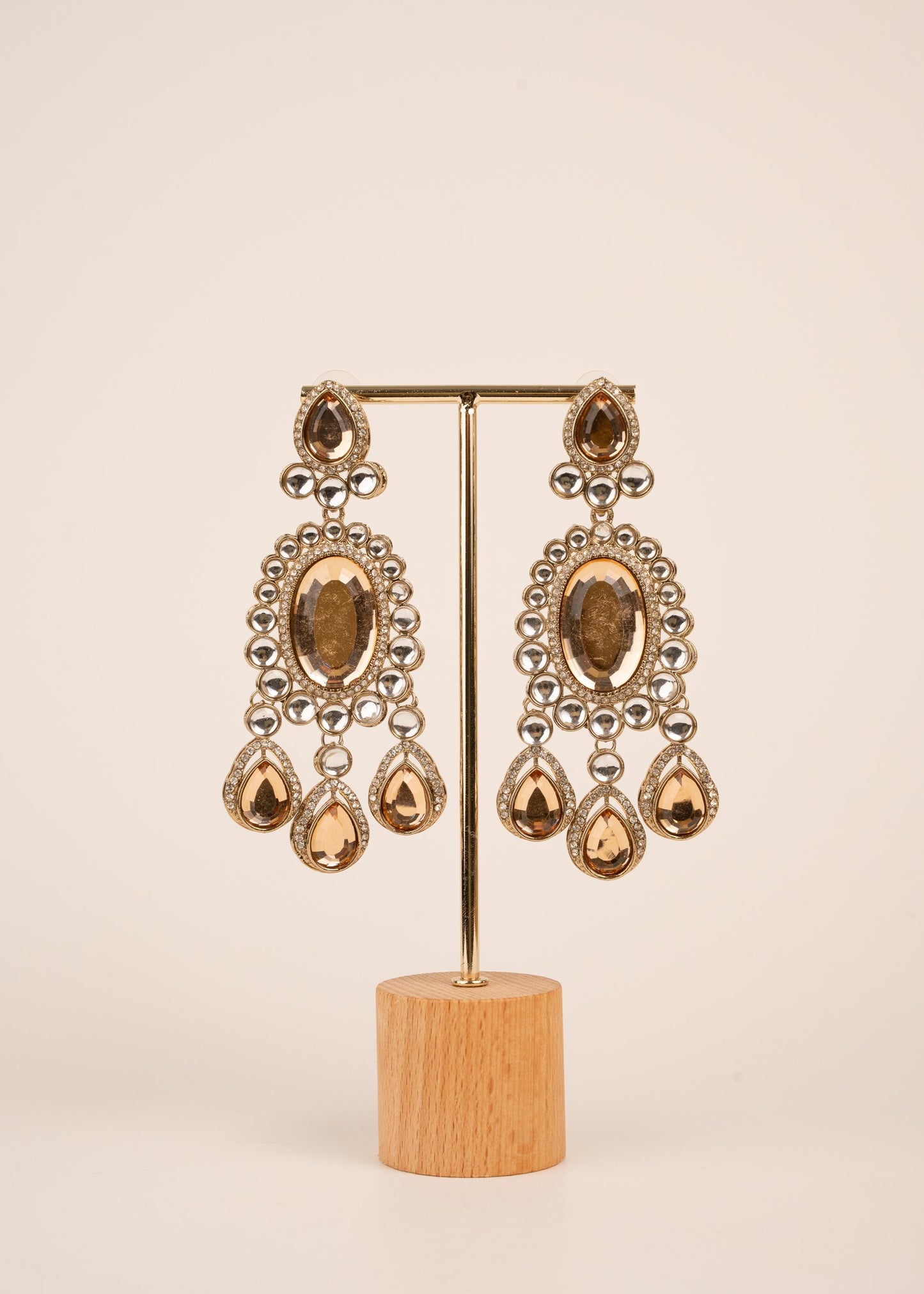 Antique Polki statement Earrings/ Indian Earrings/ Antique Traditional Jhumkas/ Bollowood Jewelry/ High Quality/ Stone Earrings/ Luxury (etsy image id: 7912990569)