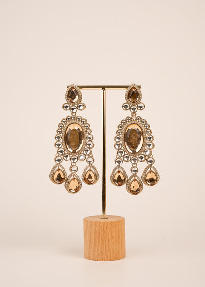 Antique Polki statement Earrings/ Indian Earrings/ Antique Traditional Jhumkas/ Bollowood Jewelry/ High Quality/ Stone Earrings/ Luxury (etsy image id: 7912990569)