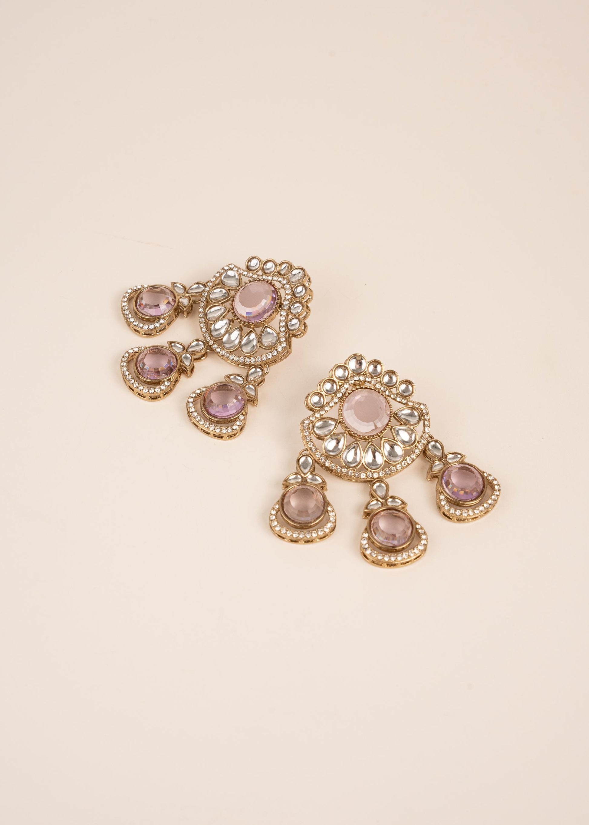 Polki Chandbali Earrings/ Antique Gold Chandbali Earrings/ Heritage Style Earrings/ Pakistani Style Earrings/ Ethnic Luxury Accessories (etsy image id: 7912995571)