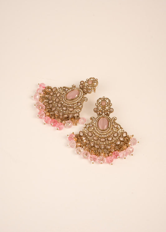 Antique Gold Polki Drop Earrings/ Statemnet Ethnic Earrings/ Premium Indian Earrings/ Bollywood Inspired Jewelry/ Traditional Polki Earrings (etsy image id: 7913008025)