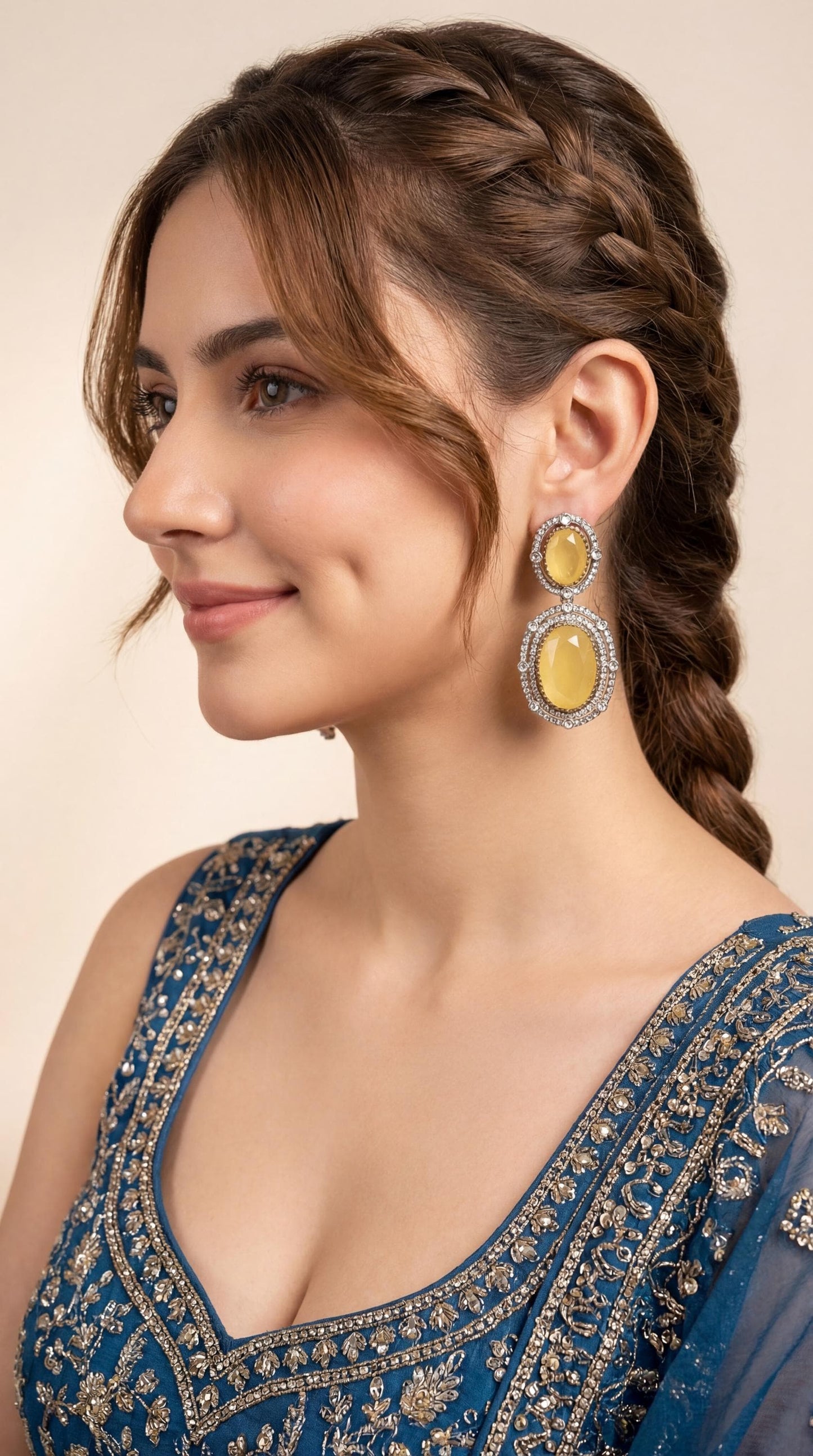 Statement Kundan Drops/ Celebrity Inspired Earrings/ Elegant Kundan Hoops/ Viral Kundan Earrings/ Indo Western Kundan Earrings/ Royal Kundan (etsy image id: 7913125779)