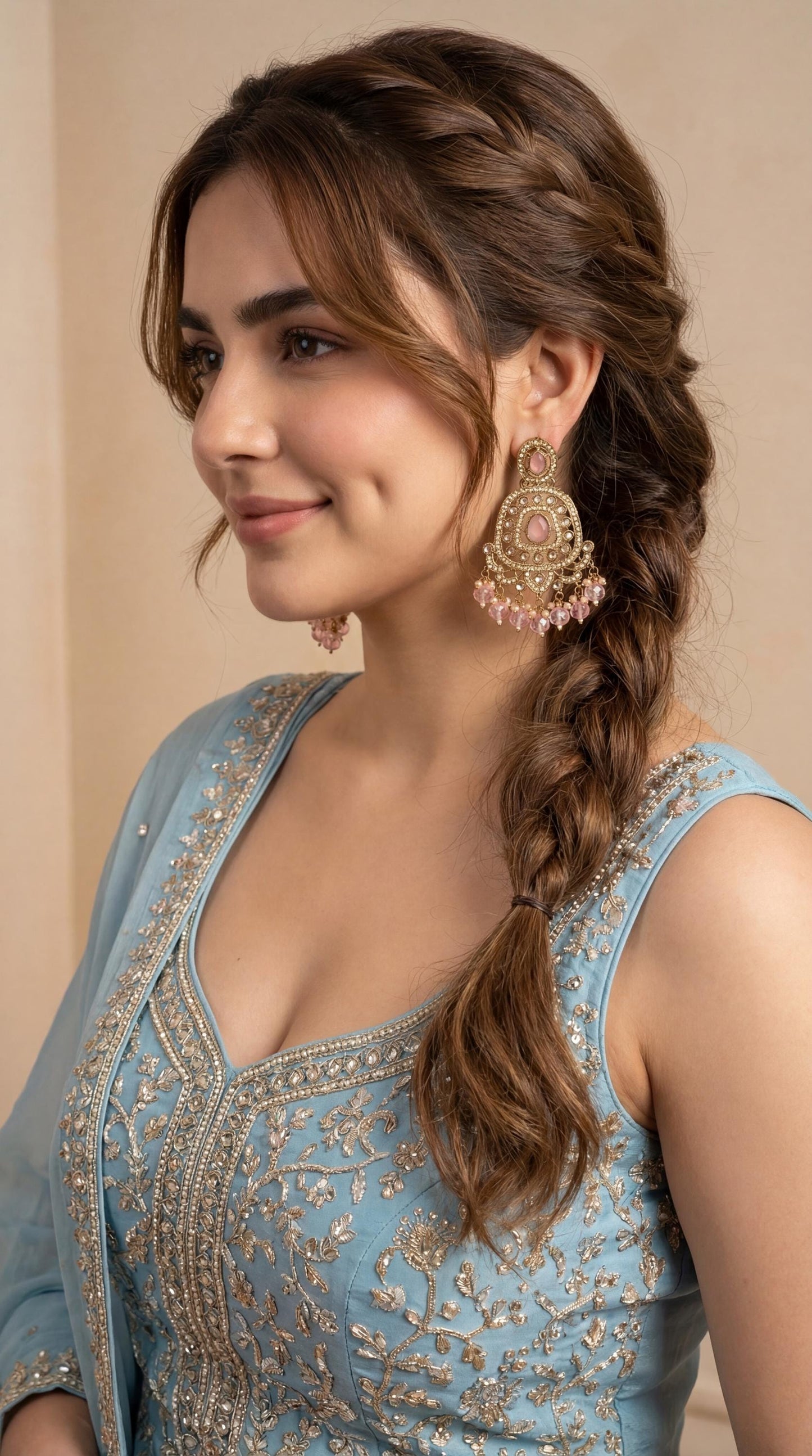 Premium Antique Earrings/ Antique Gold Earrings/ Polki Earrings/ Statemnet Earrings/ Traditional Earrings/ Indian Wedding Jewelry (etsy image id: 7913155293)