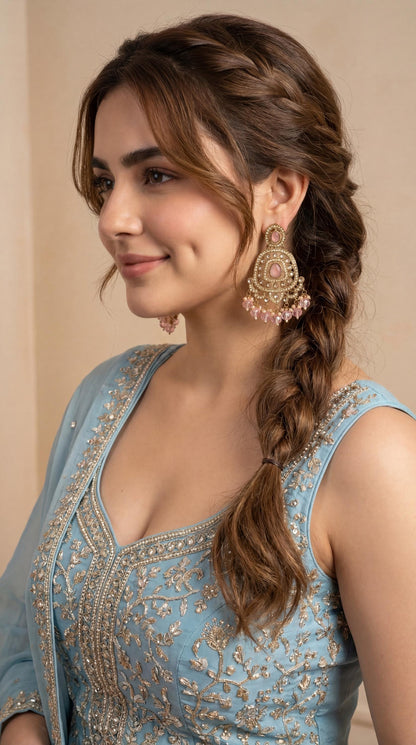 Premium Antique Earrings/ Antique Gold Earrings/ Polki Earrings/ Statemnet Earrings/ Traditional Earrings/ Indian Wedding Jewelry (etsy image id: 7913155293)
