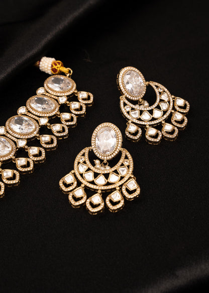 Premium Kundan Choker Necklace Set/ Indian Jewelry/ Antique Jewellery/ Bridal Kundan Jewellry/ Bollywood (etsy image id: 7936787735)