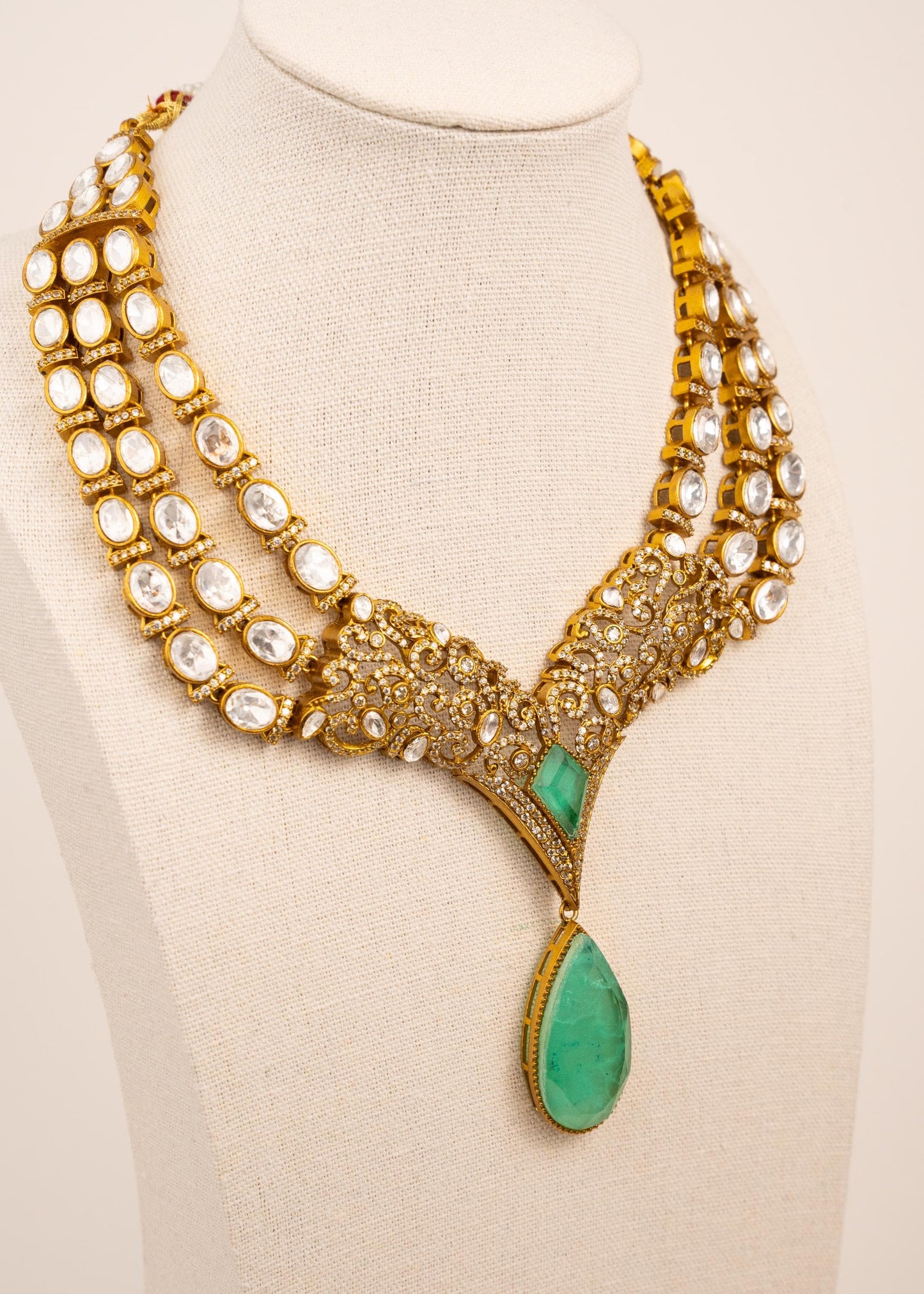 Premium Layered Kundan Necklace Set/ Kundan Bridal Necklace/ Designer Jewelry/ Bollywood Jewellery/ Indian Jewelry/ Traditional Kundan (etsy image id: 7936854383)