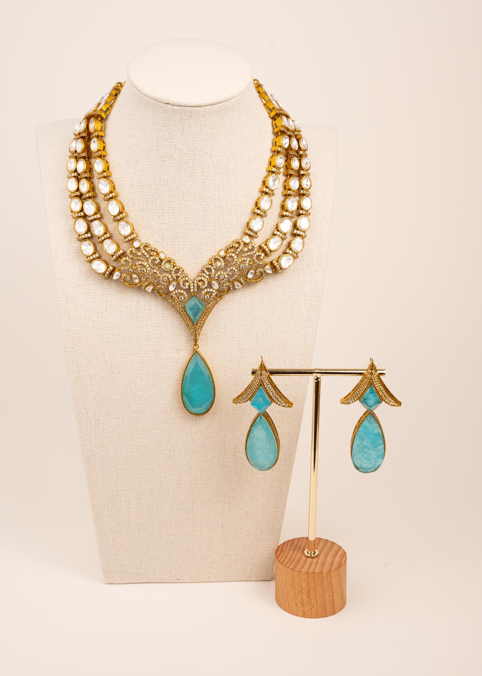 Premium Layered Kundan Necklace Set/ Kundan Bridal Necklace/ Designer Jewelry/ Bollywood Jewellery/ Indian Jewelry/ Traditional Kundan (etsy image id: 7936856745)