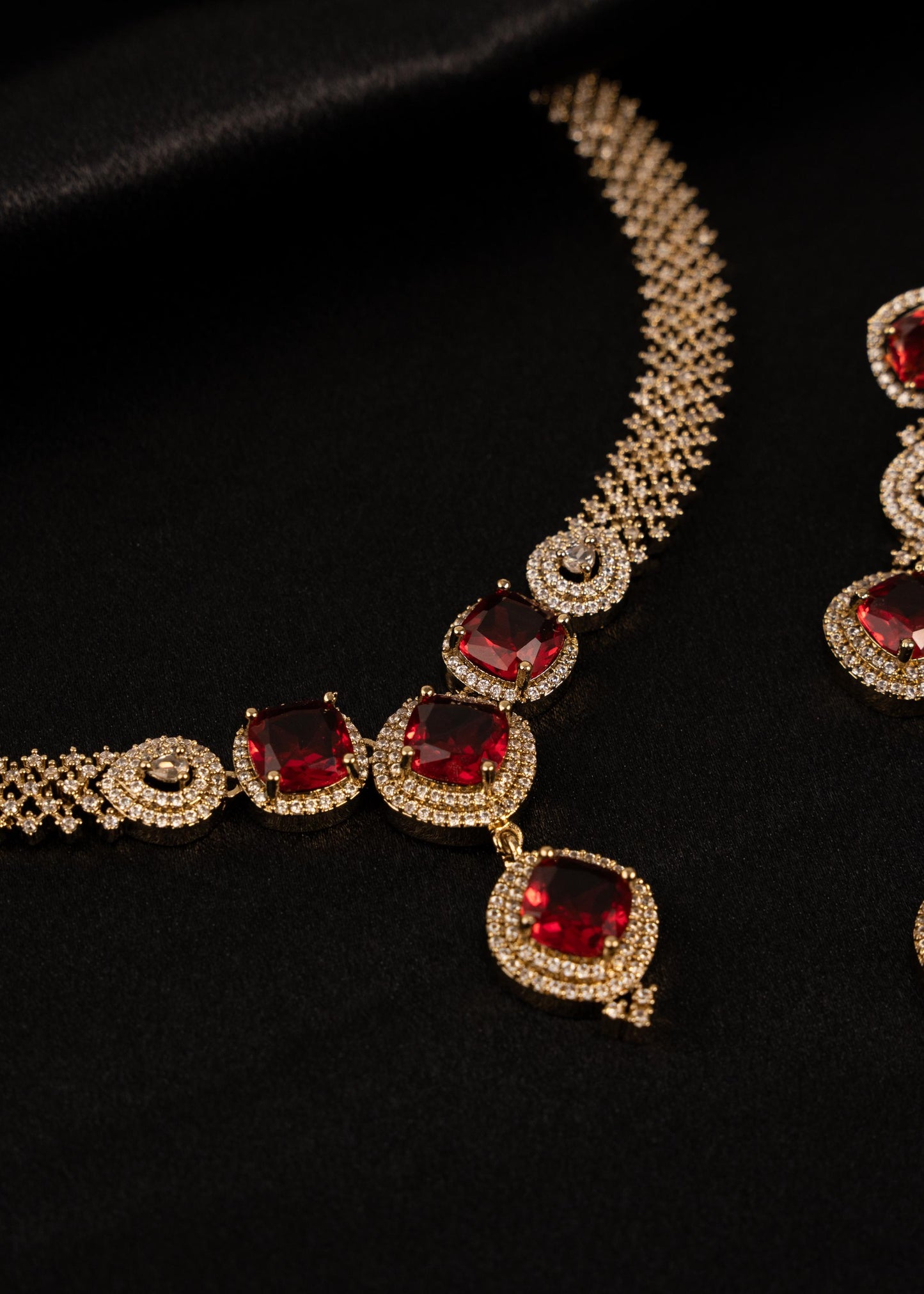 Bollywood AD Necklace Set/ Statement Necklace/ Party Wear AD Jewelry/ AD Gift Set/ Indian Jewelry/Silver/ Indian Wedding Jewellery __etsy:7937053955