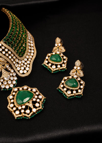 Designer Kundan Necklace Set/ Statement Kundan Necklace/ Indian Jewelry/ Bollywood Jewelry/ Bridal Choker/ Pakistani Jewelry/ Reception (etsy image id: 7940993645)