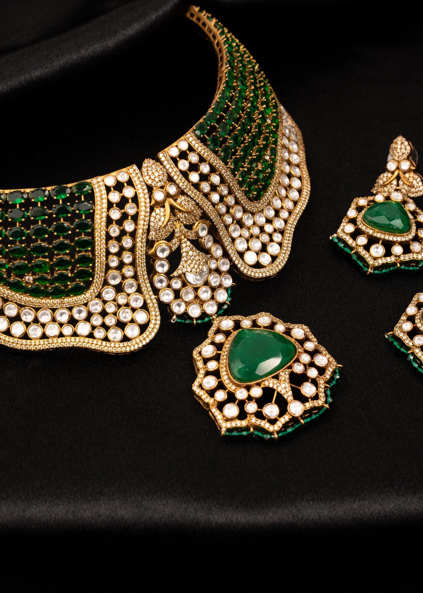 Designer Kundan Necklace Set/ Statement Kundan Necklace/ Indian Jewelry/ Bollywood Jewelry/ Bridal Choker/ Pakistani Jewelry/ Reception (etsy image id: 7940993651)