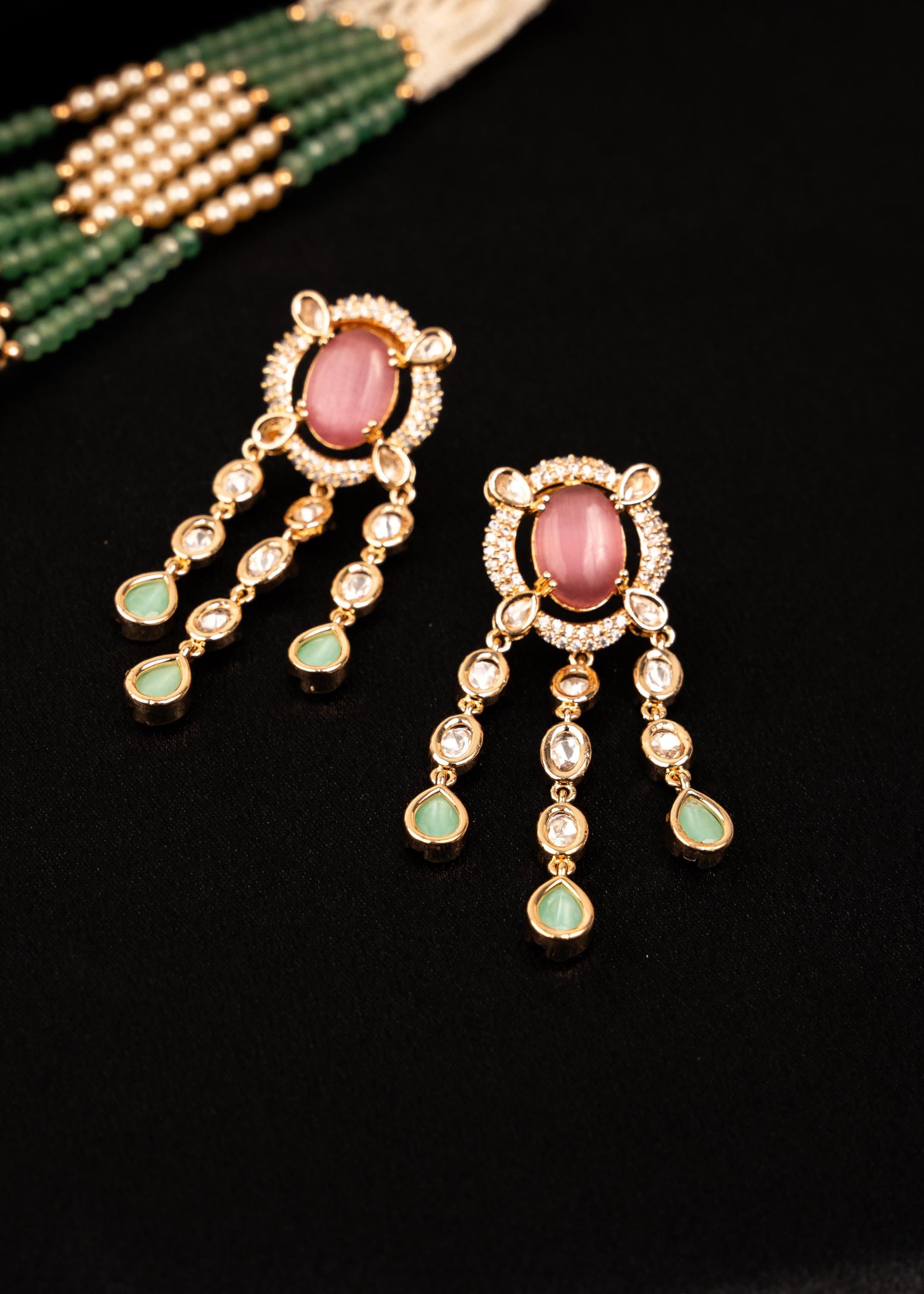 Premium Kundan Meenakari Necklace Set/ Bridal Kundan Necklace Set/ Indian Jewelry/ Saree Jewelry Set/ Designer Kundan Jewelry/ Bollywood (etsy image id: 7941004973)