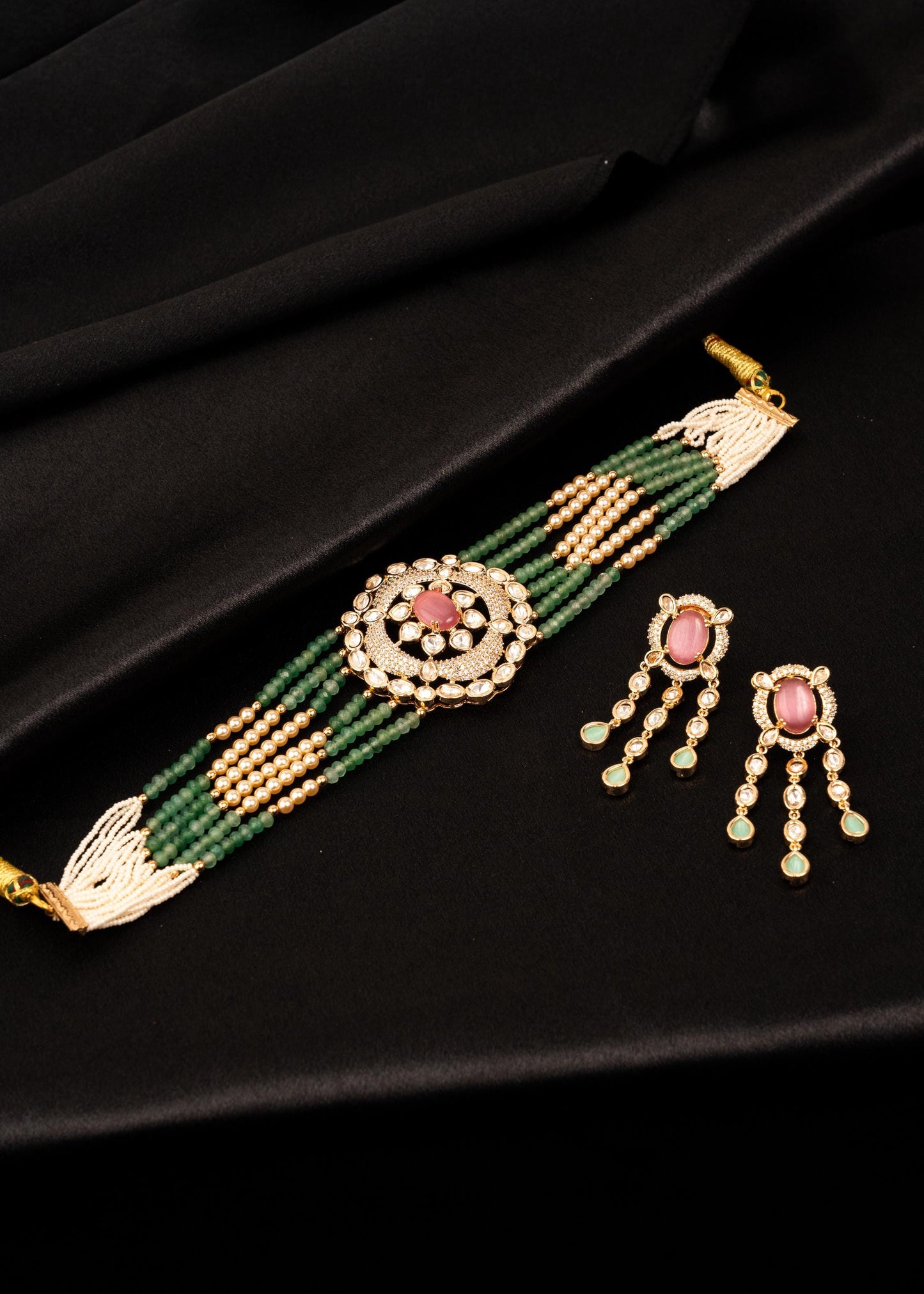 Premium Kundan Meenakari Necklace Set/ Bridal Kundan Necklace Set/ Indian Jewelry/ Saree Jewelry Set/ Designer Kundan Jewelry/ Bollywood (etsy image id: 7941005031)