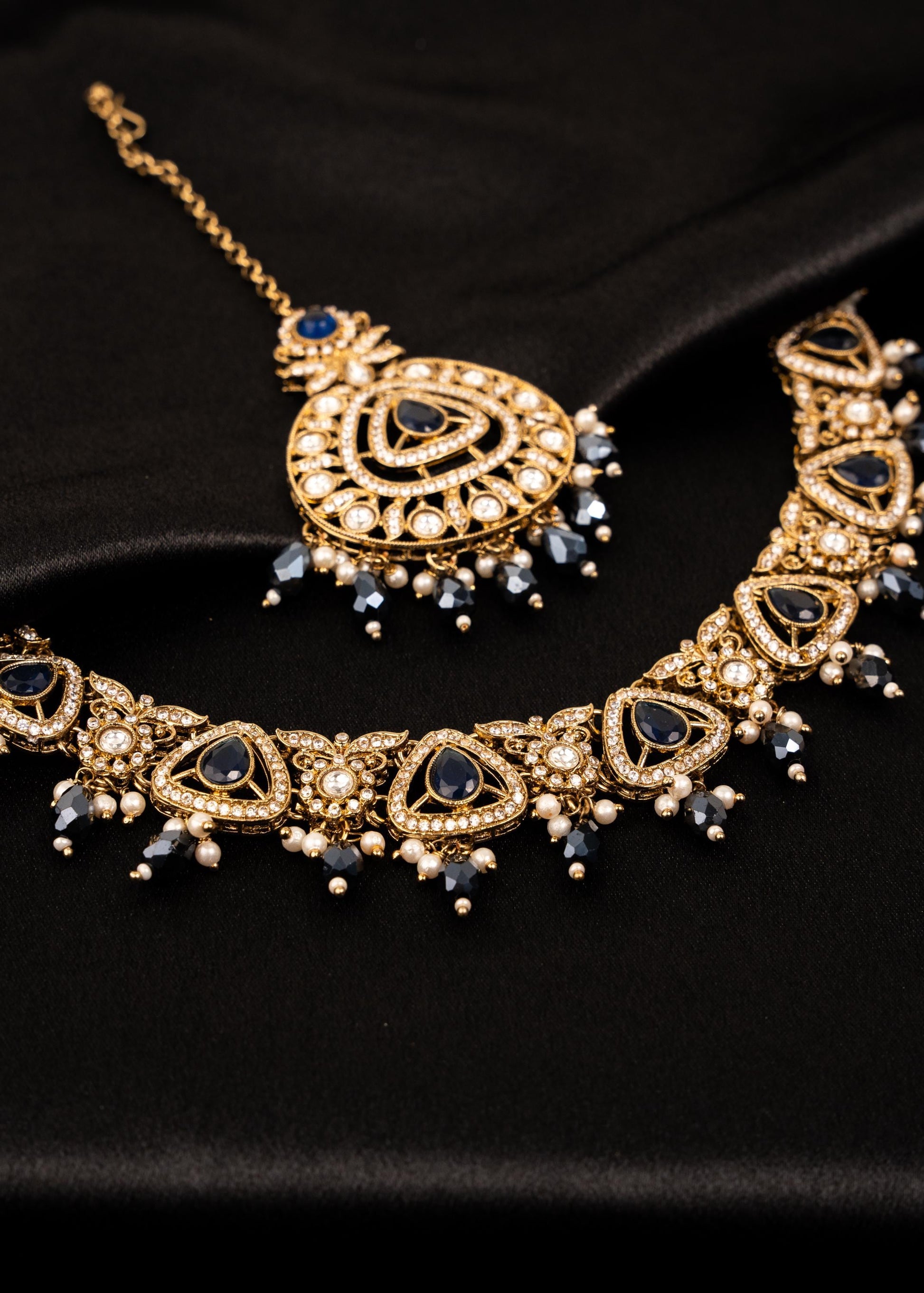 Antique Kundan Polki Necklace Set/ Heritage Jewelry/ Indian Wedding Jewelry/ Pakistani Jewelry/ Statement Bridal Choker Necklace (etsy image id: 7941053693)