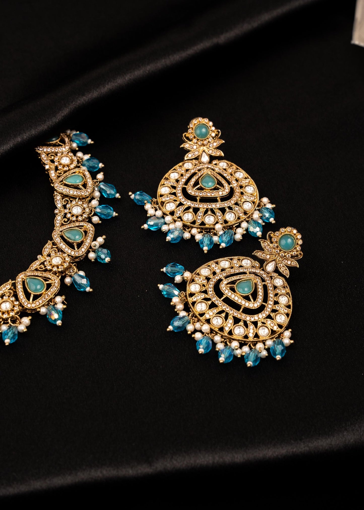 Antique Kundan Polki Necklace Set/ Heritage Jewelry/ Indian Wedding Jewelry/ Pakistani Jewelry/ Statement Bridal Choker Necklace (etsy image id: 7941053705)