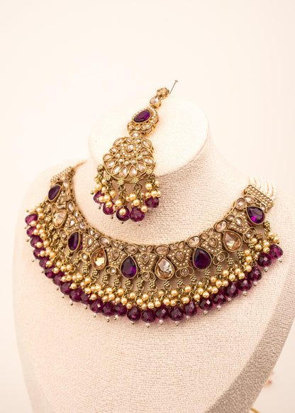 Luxury Antique Kundan Necklace Set/ Indian Bridal Jewellery Set/ Statement Kundan Set/ Bollywood Jewelry/ Bridal Kundan Choker Set/ (etsy image id: 7941101703)