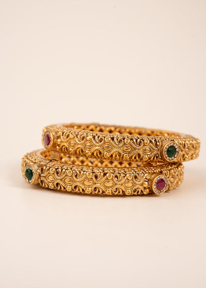 Premium Gold Bridal Bangles Set/ Gold Plated Bangles/ Indian Wedding Bracelet/ Wedding Jewelry/ Traditional Gold Bangles/ Statement Bangles (etsy image id: 7944323169)
