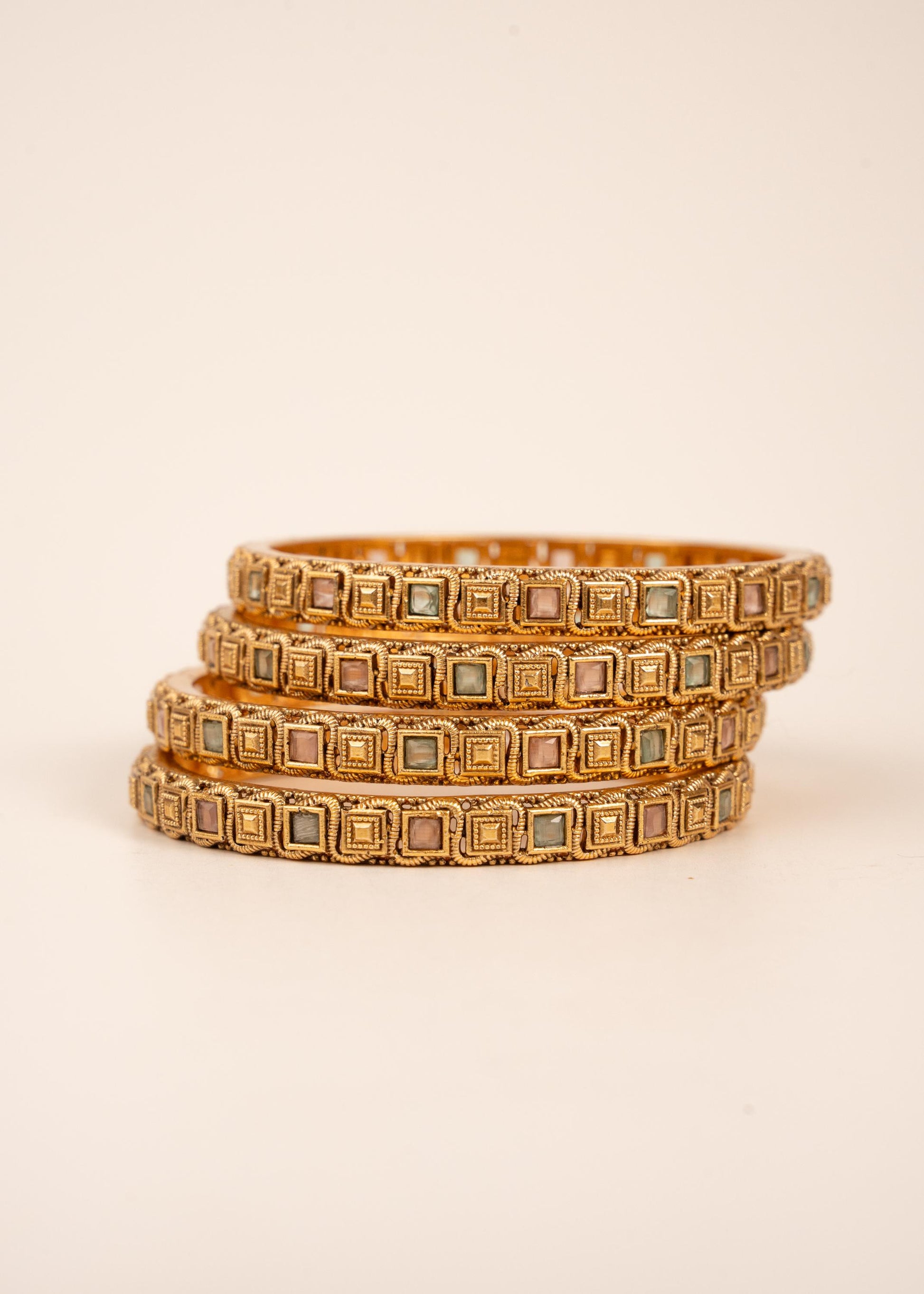 Gold Kada Bangles Set/ Antique Bangles/ Indian Wedding Bangles/ Traditional Jewelry/ Gold Bangles Set/ Indian Gold Bracelet (etsy image id: 7944345827)